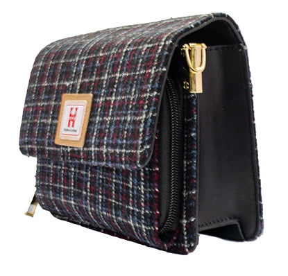 Strathurie Tweed Black Mist Crossbody Purse Bag H0263