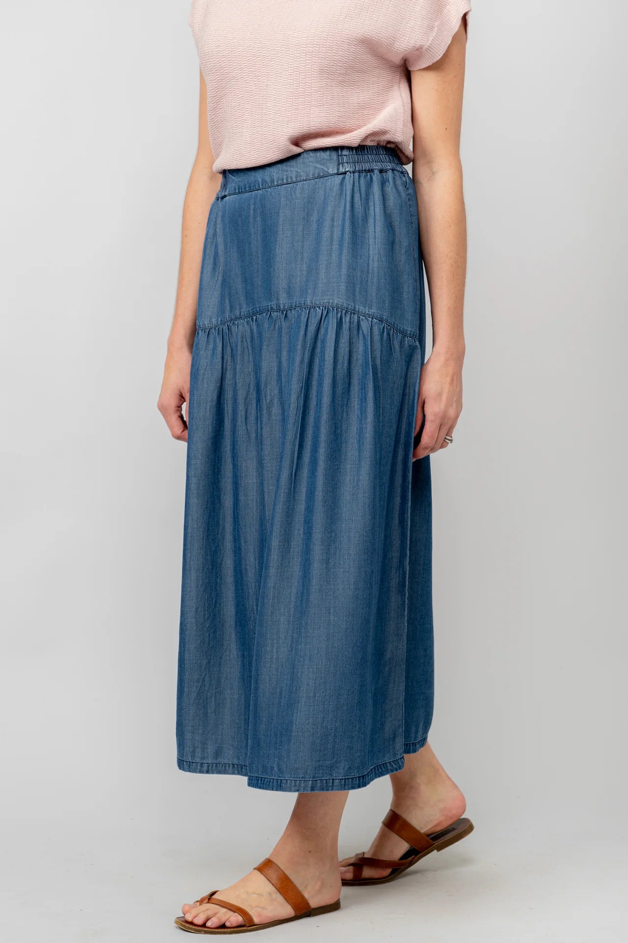 Lily & Me Frances Tencel Denim Skirt
