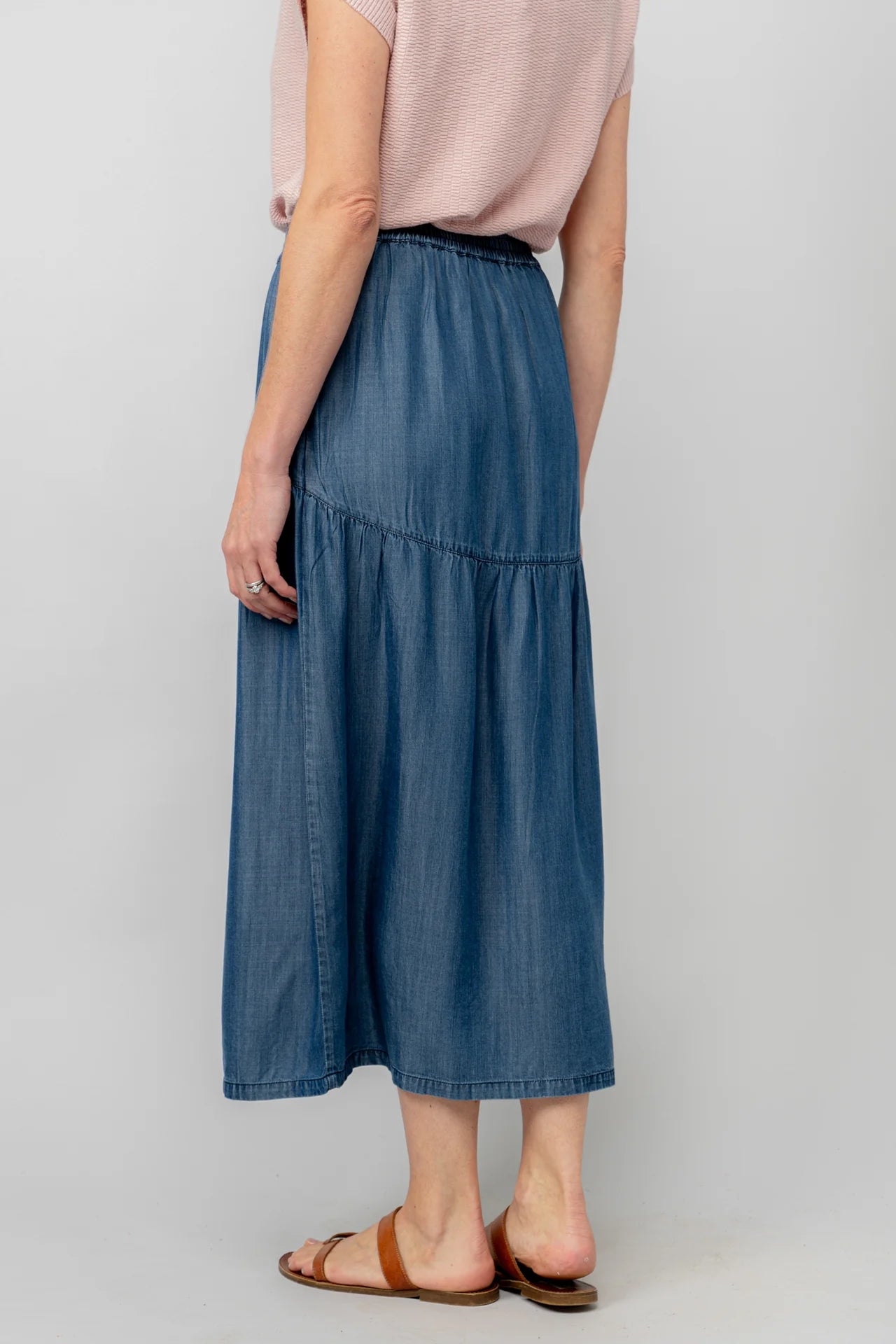 Lily & Me Frances Tencel Denim Skirt