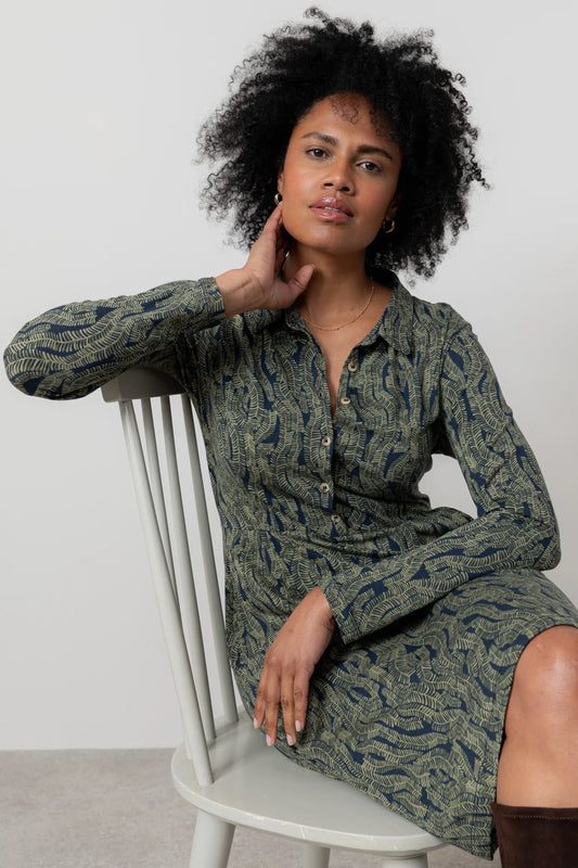 Lily & Me Elmore Dress Foliage - Olive Green