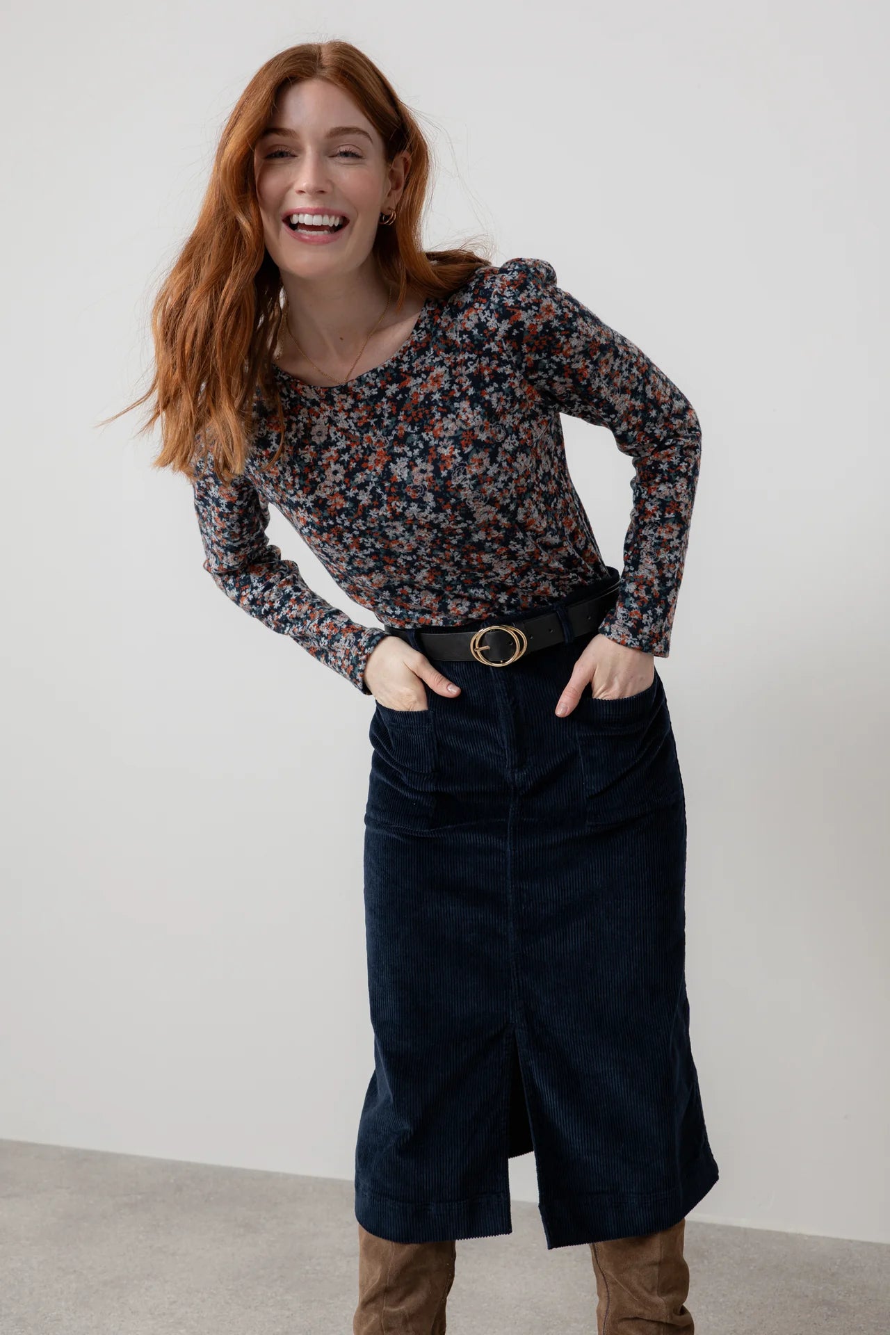 Lily & Me Abigail Top Cosmos - Red Mix