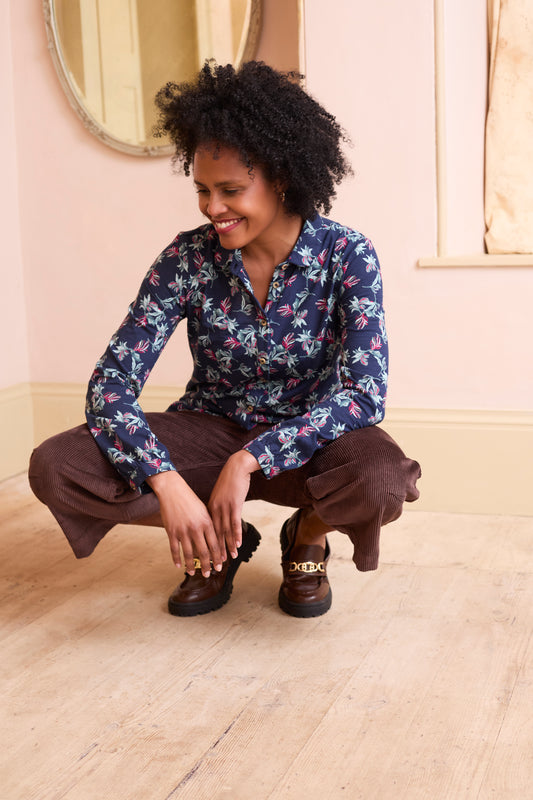 Lily & Me Bowbridge Shirt Foliage - Navy