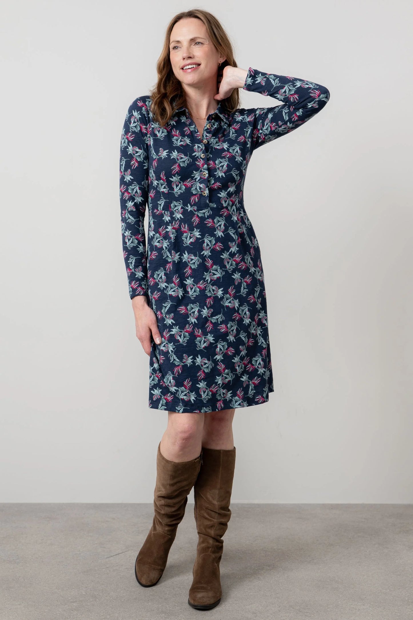 Lily & Me Elmore Dress Foliage - Navy