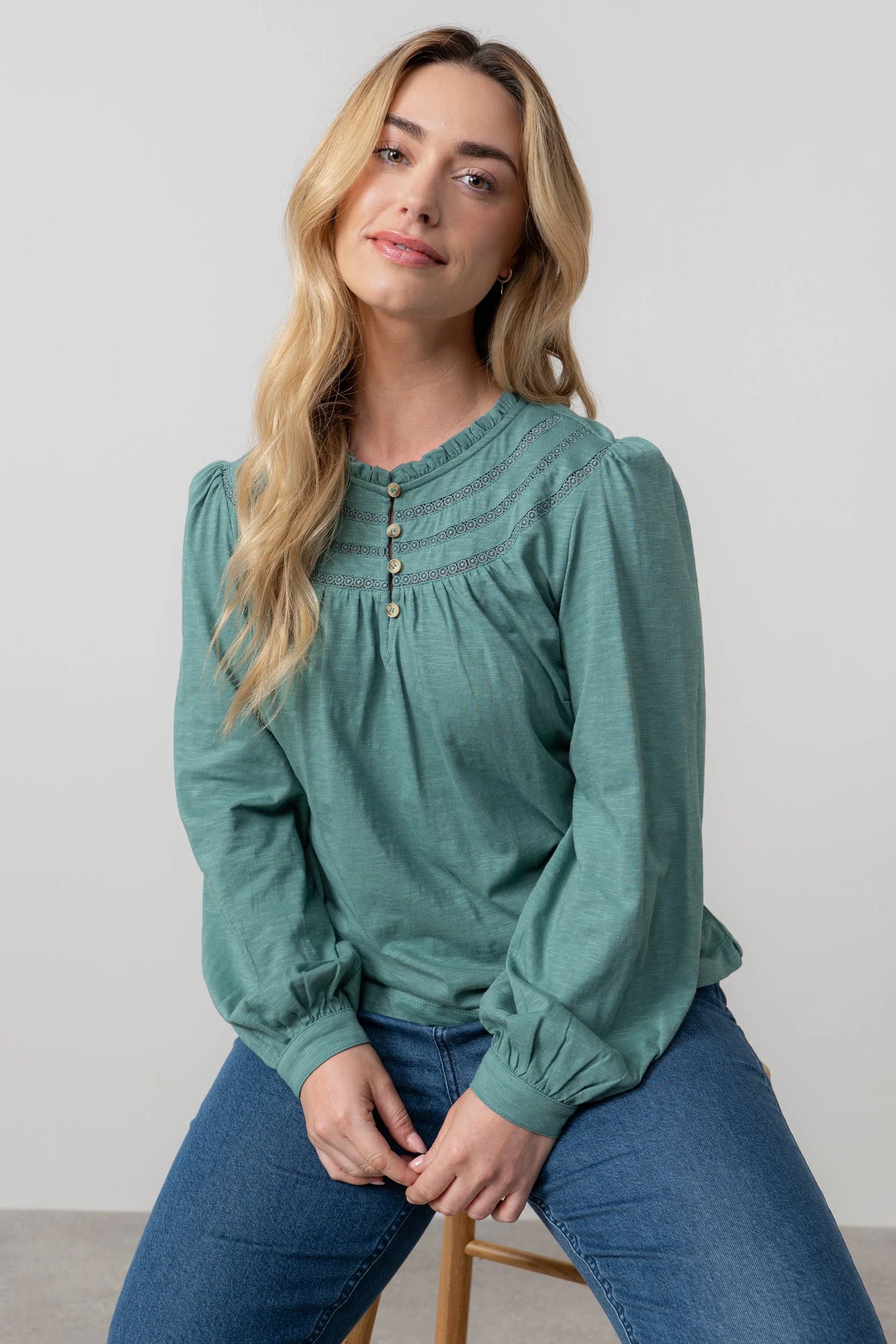 Lily & Me Luna Blouse - Sea Mist