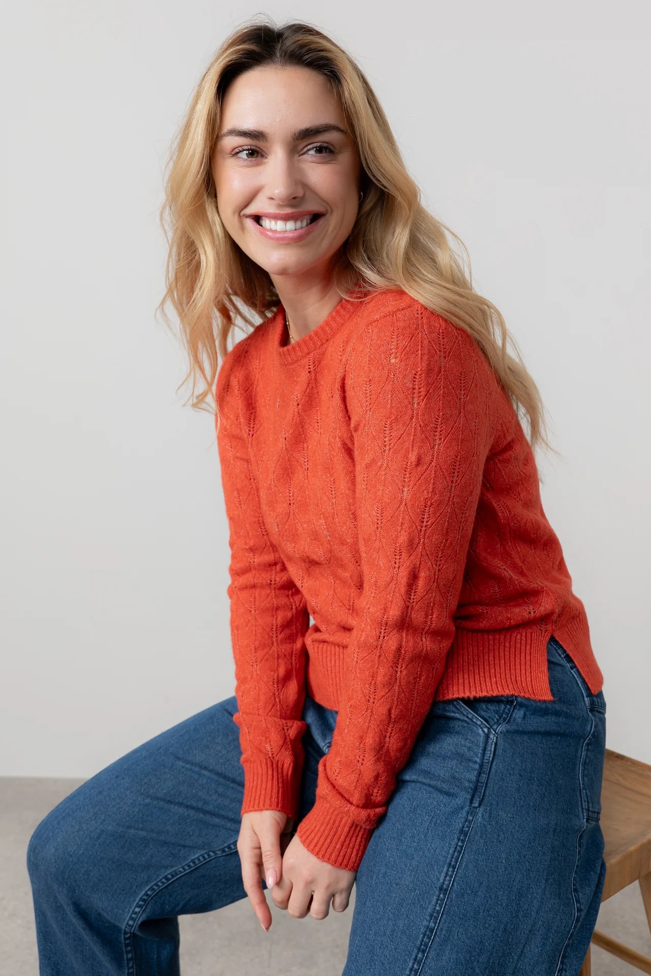 Lily & Me Harefield Jumper - Orange Red