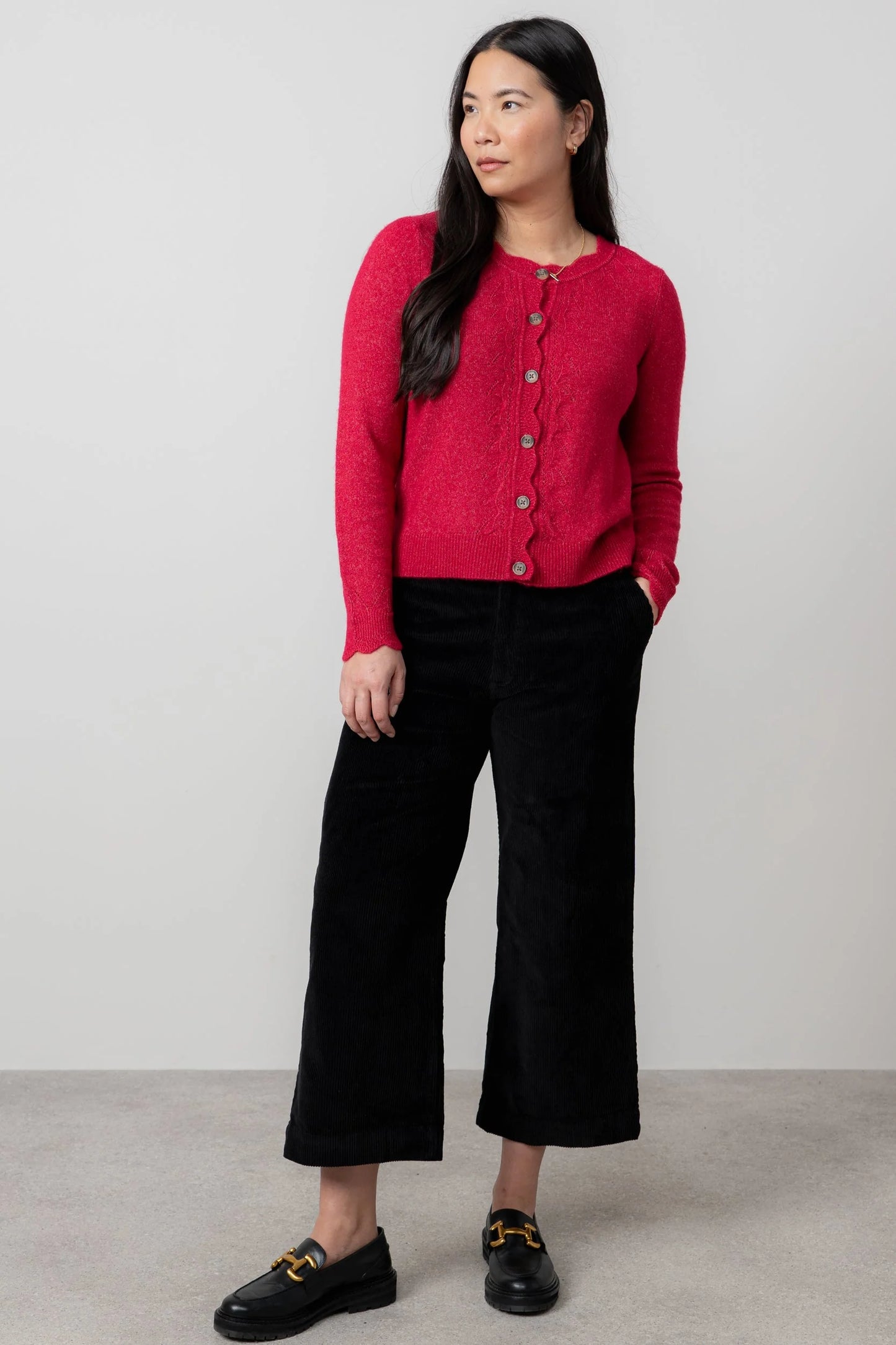 Lily & Me Layla Cardigan - Scarlett Pink