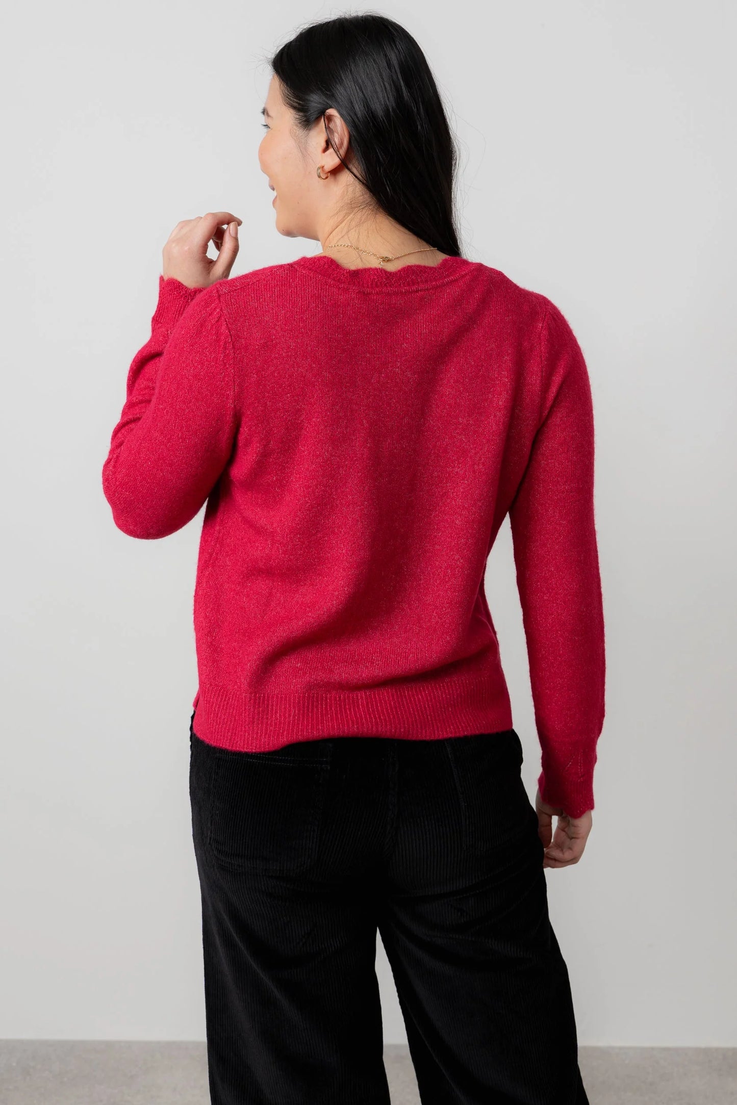 Lily & Me Layla Cardigan - Scarlett Pink