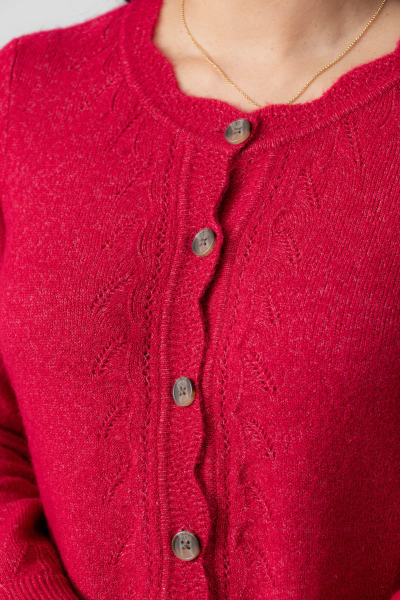Lily & Me Layla Cardigan - Scarlett Pink