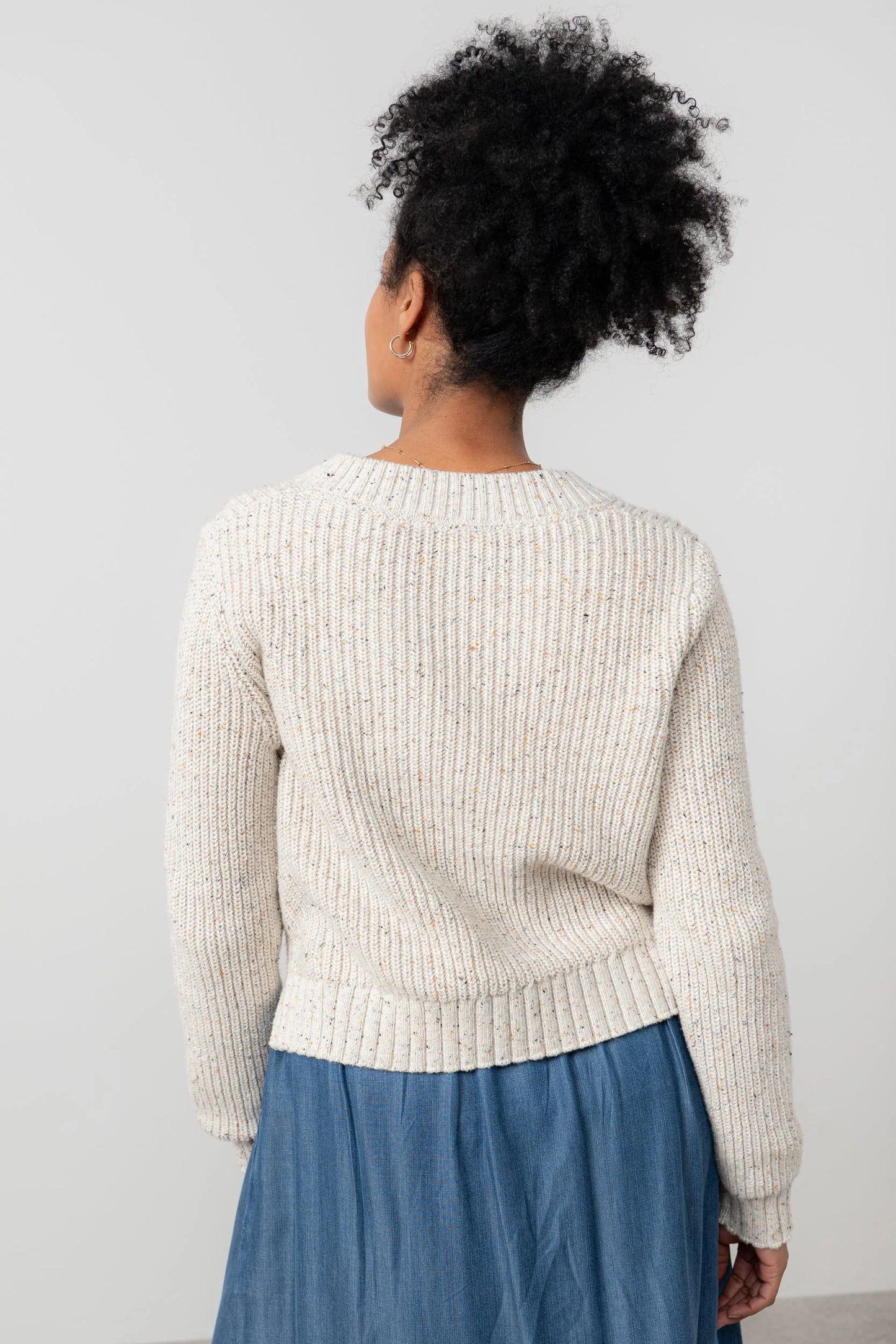 Lily & Me June Ribbed Cardigan - Ecru Fleck