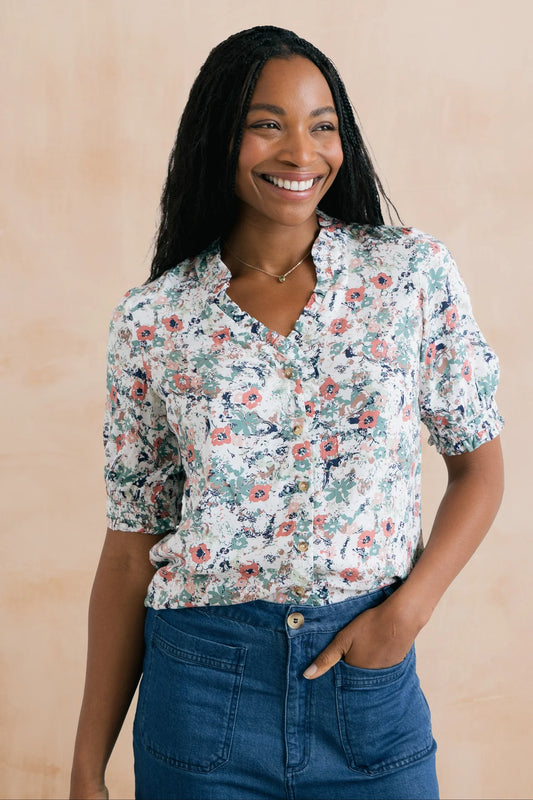 Lily & Me Wren Blouse Rewild - Ecru