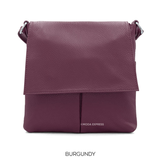 Elena Italian Leather Flap Bag - Choice of colours