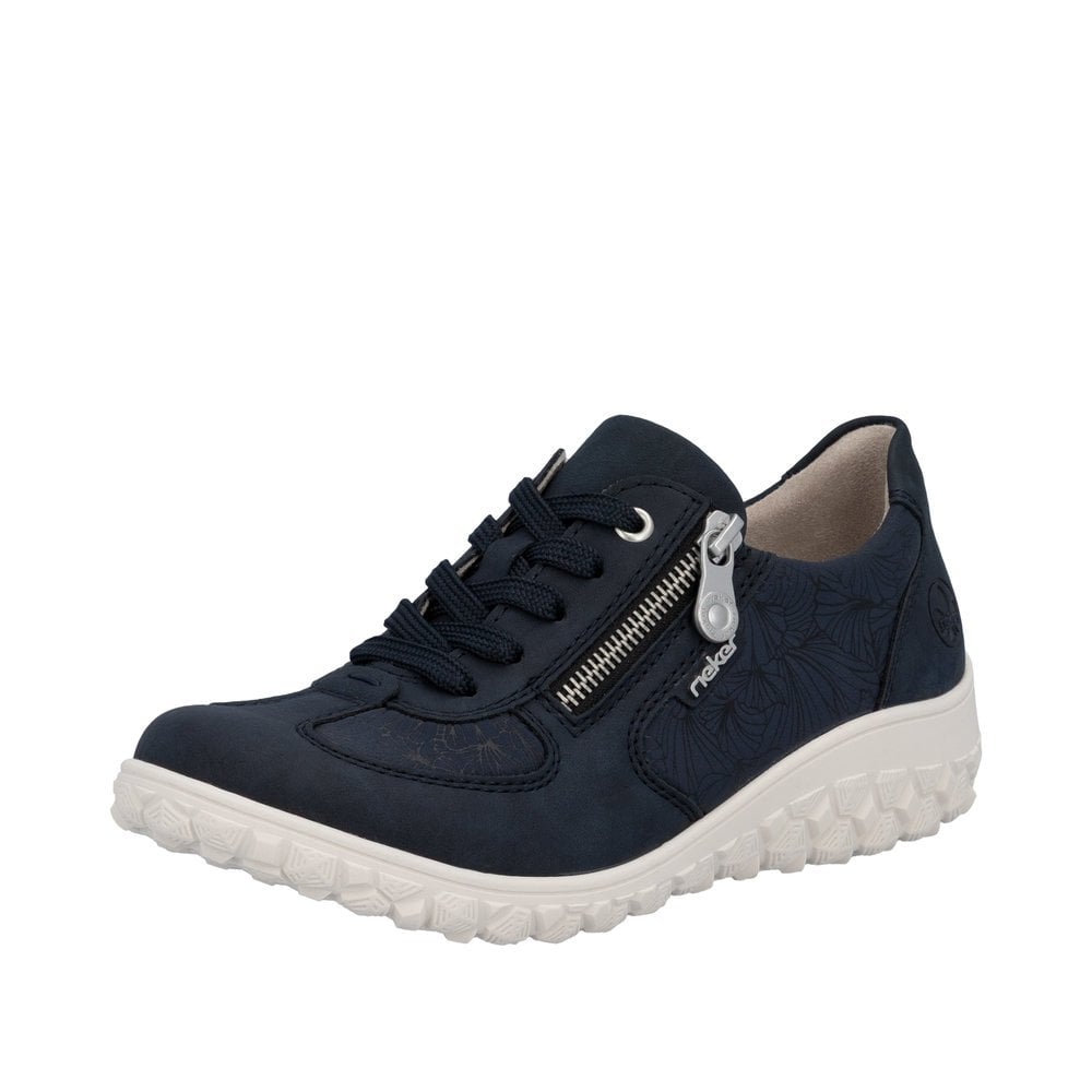 Rieker 59501 Ladies Lace Up Trainers  - Navy