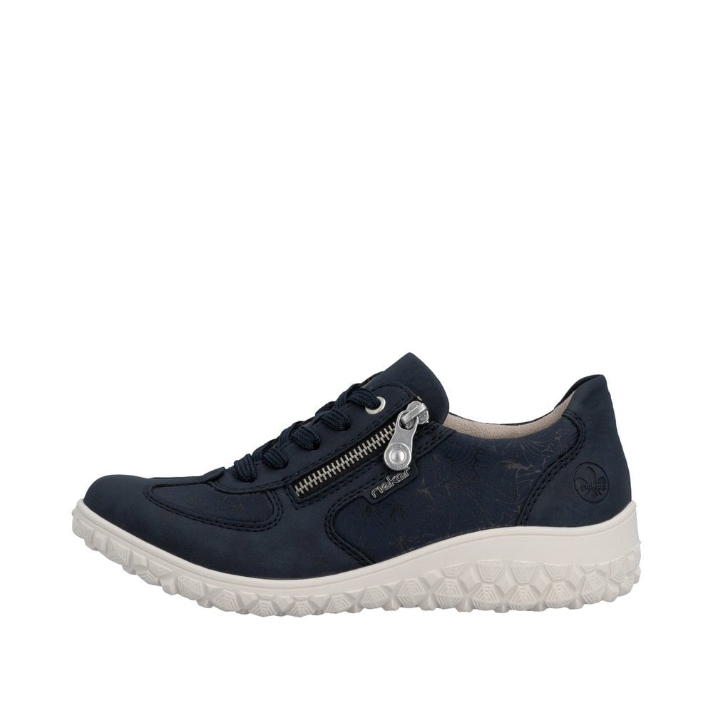 Rieker 59501 Ladies Lace Up Trainers  - Navy