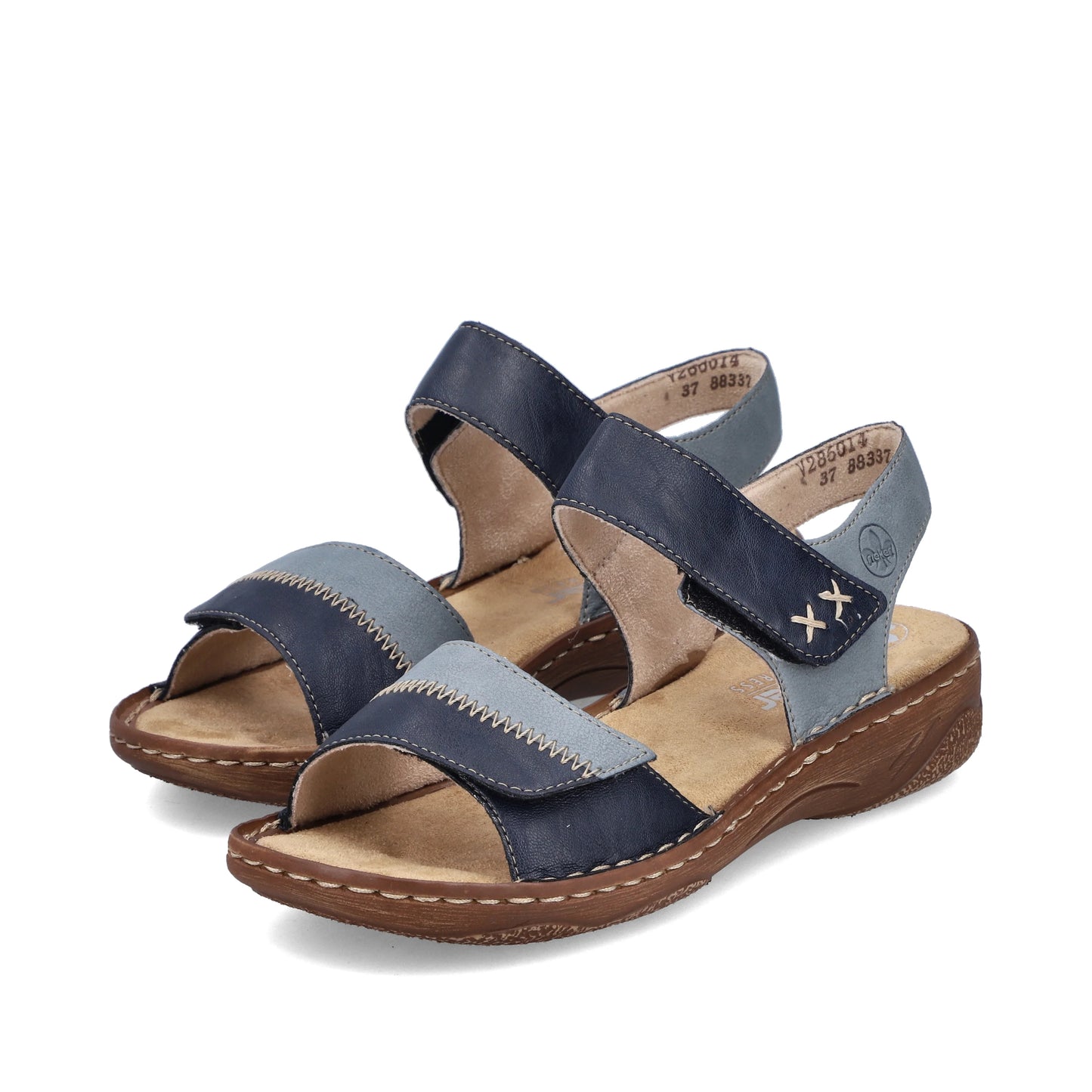 Rieker Adjustable Strap Sandals V2860 - Blue