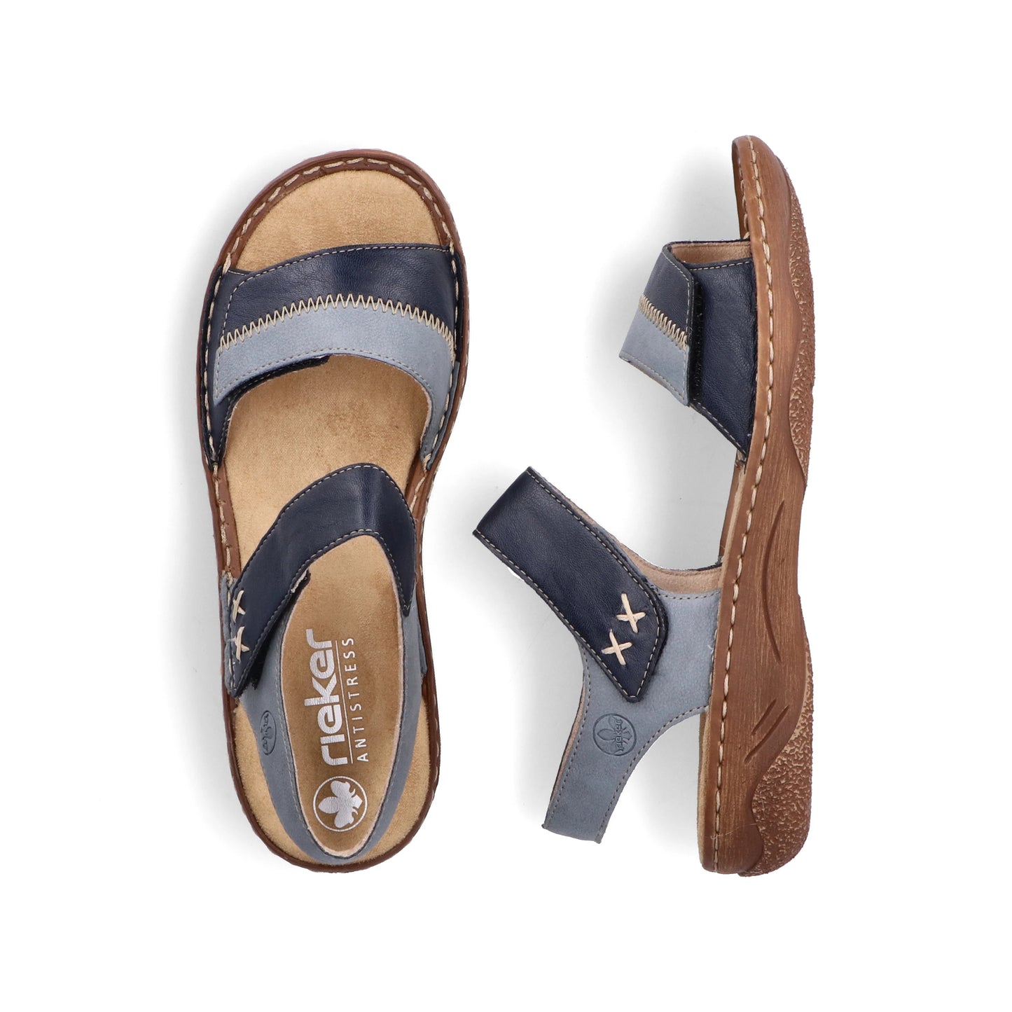 Rieker Adjustable Strap Sandals V2860 - Blue