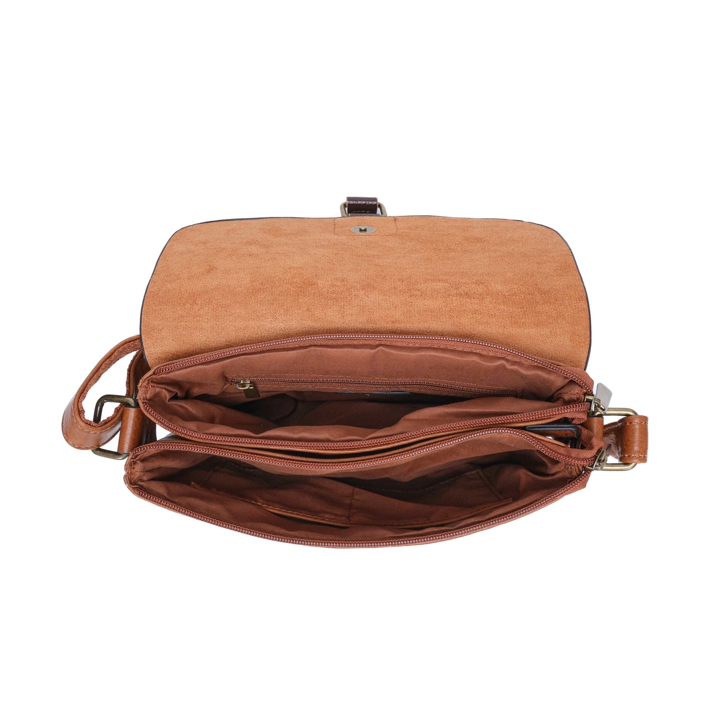 Cassie Vegan Leather Shoulder Bag with Two Compartments - Choice of colours