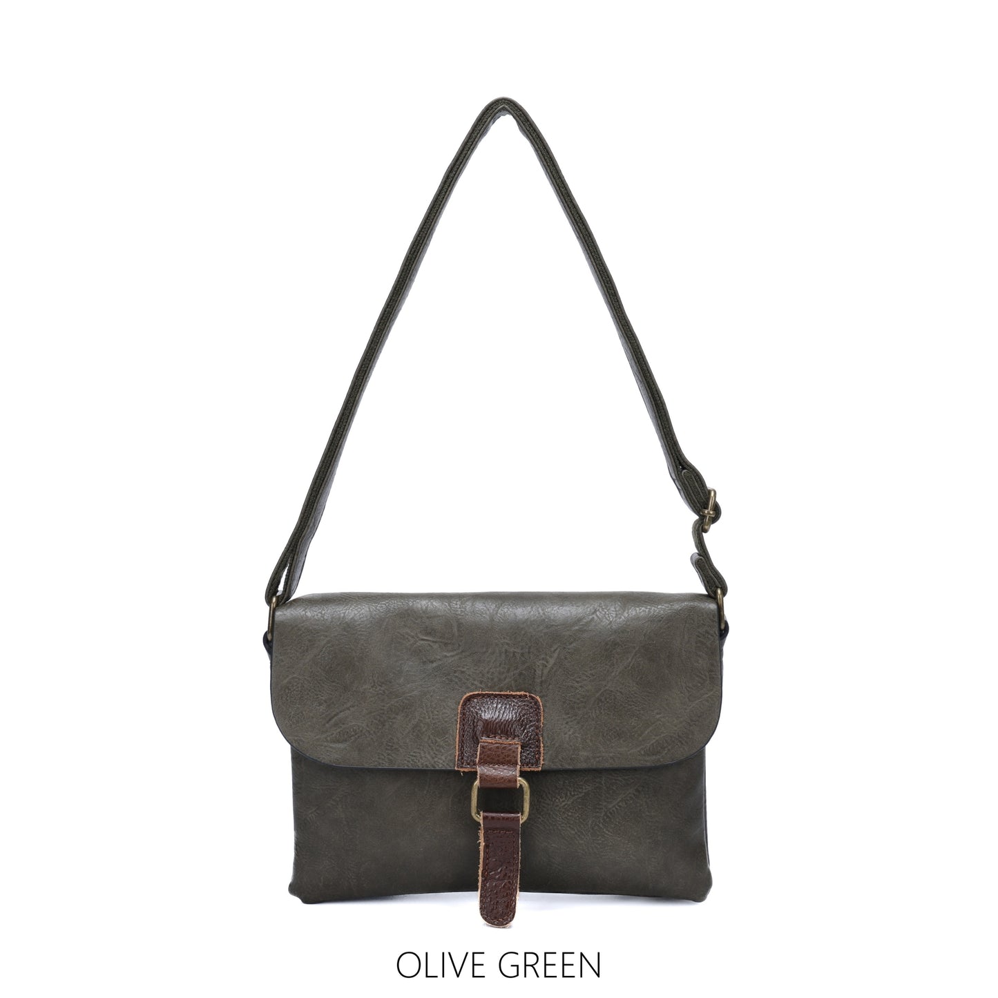 Cassie Vegan Leather Shoulder Bag with Two Compartments - Choice of colours