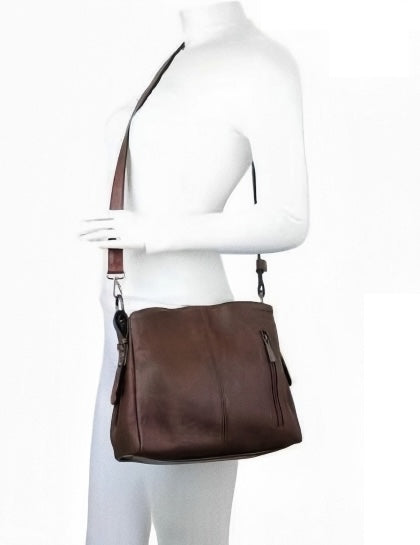 Suzie Vegan Leather Shoulder Bag - Choice of colours