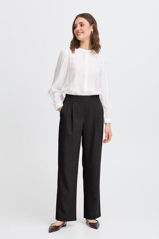 Fransa Abigail Pull On Trousers - Black