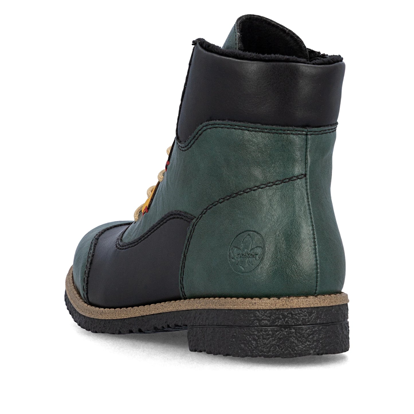 Rieker Zip & Lace Boots 73510 - Green