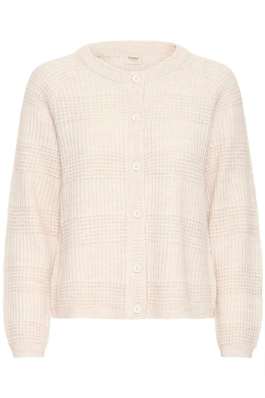 Fransa Erreta Knitted Cardigan - Cream