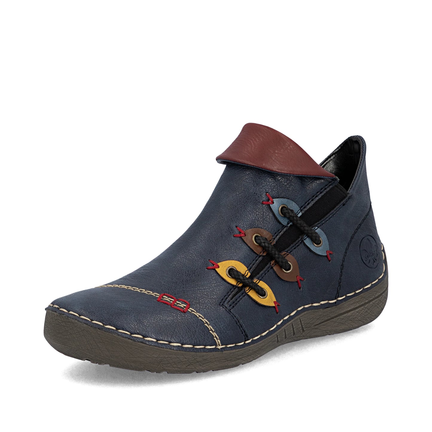 Rieker Boots with Zipper 72581 -  Navy