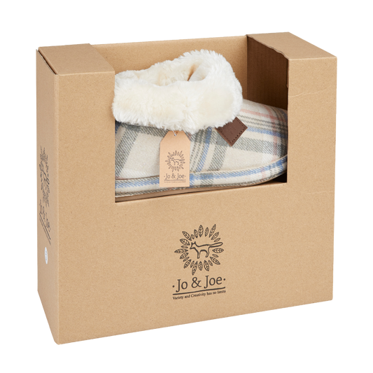 Jo & Joe Glenroyal Tartan Slipper - Oatmeal