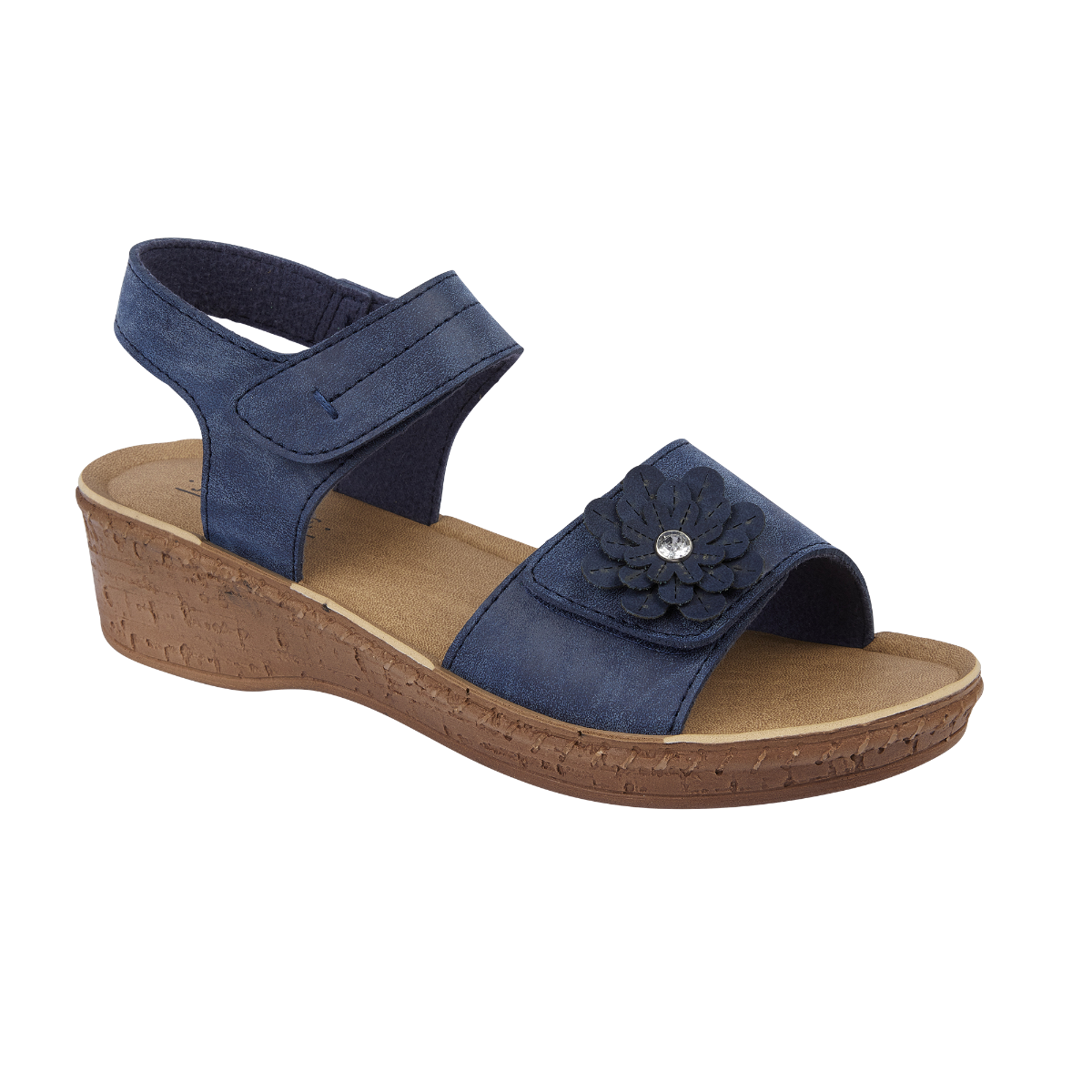 Hibiscus Sandals in Navy - sizes 3-8