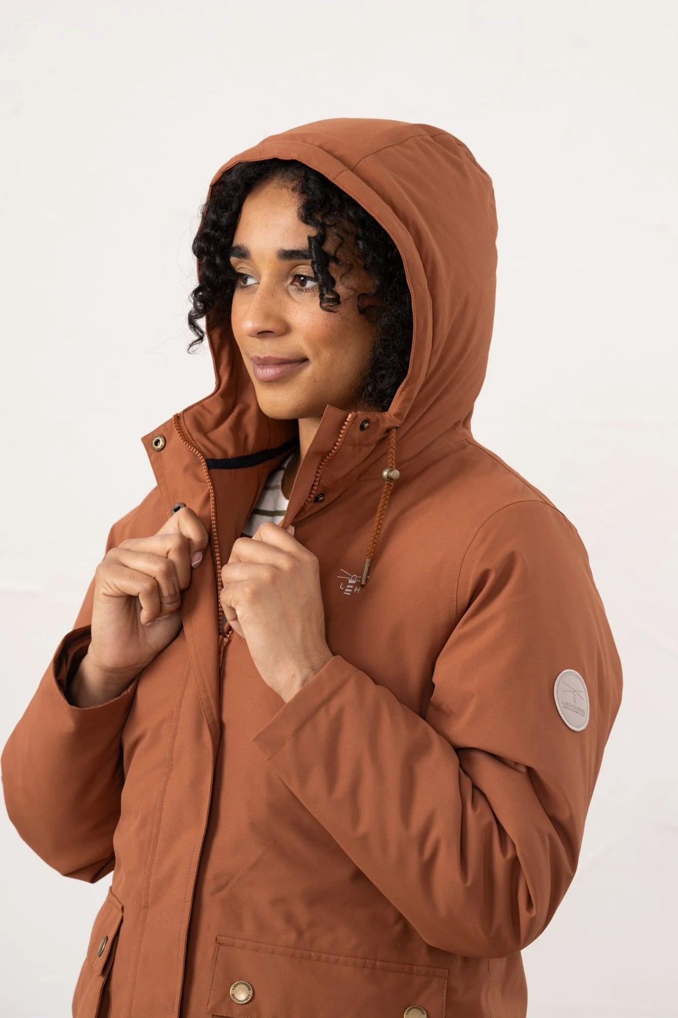 Lighthouse Imogen Waterproof Coat in Rust
