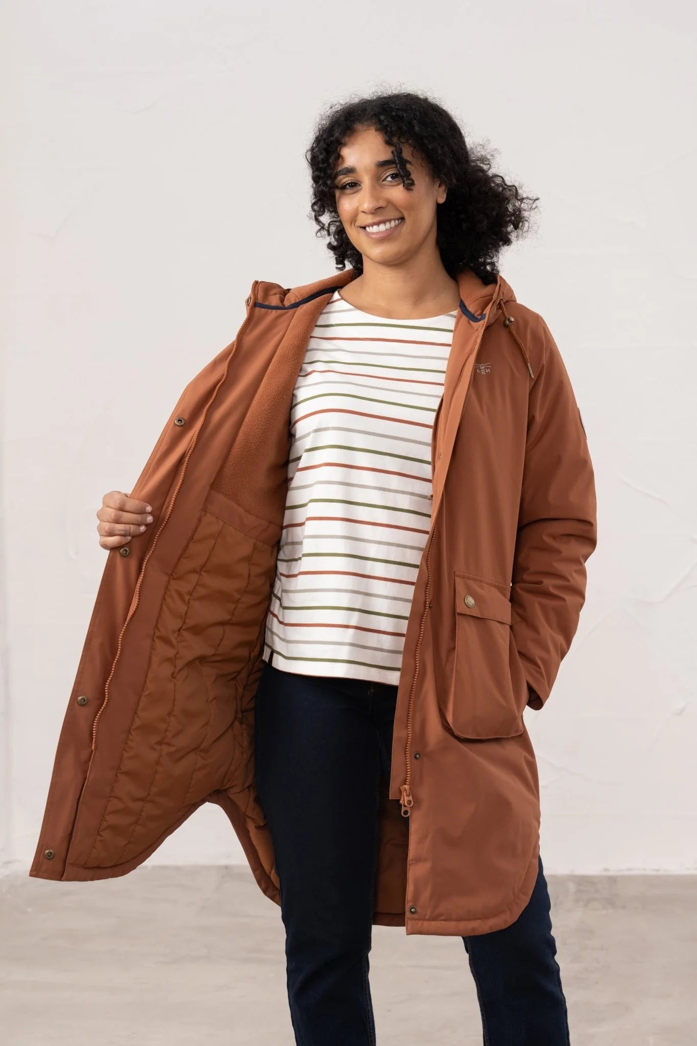 Lighthouse Imogen Waterproof Coat in Rust