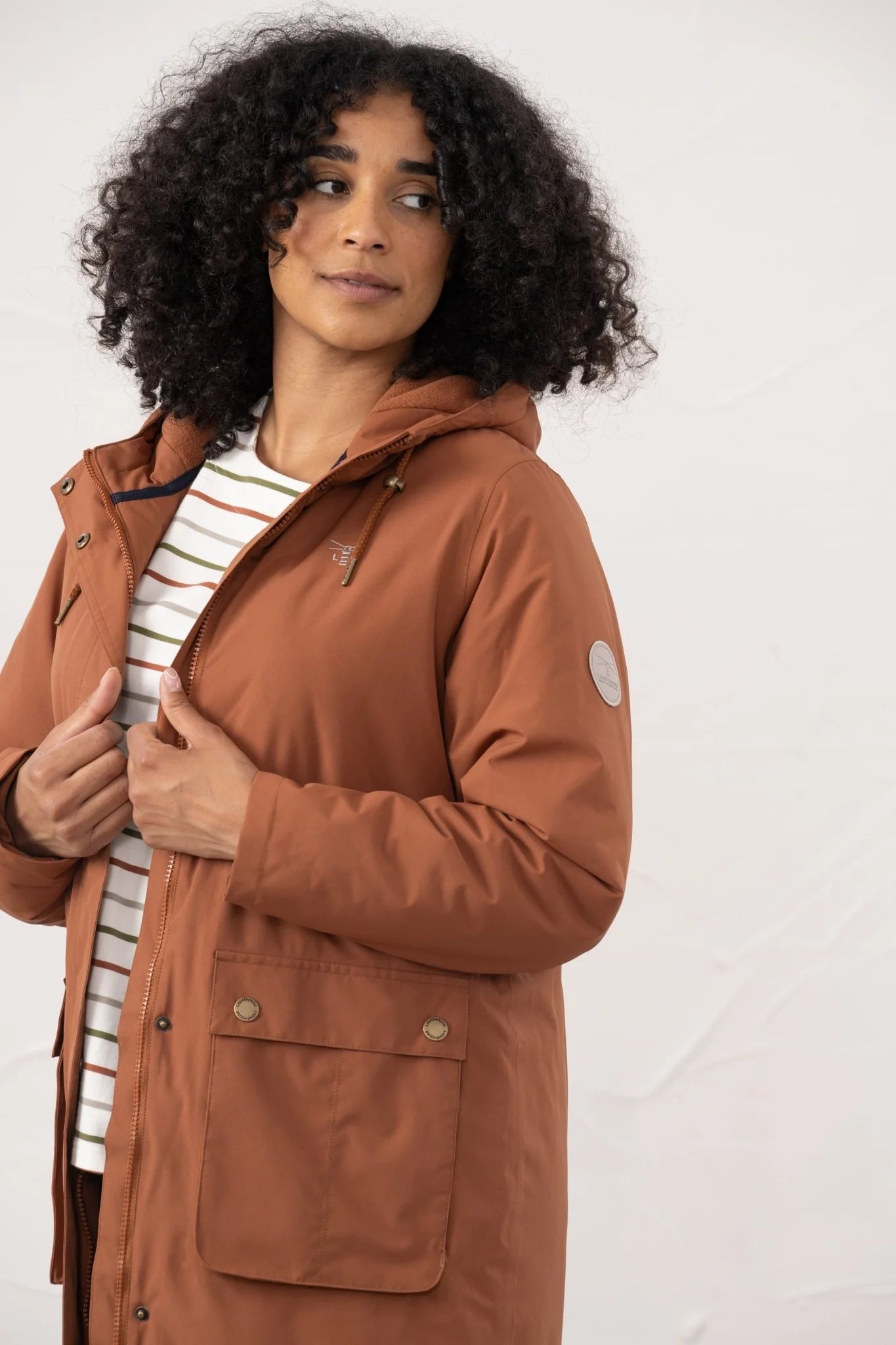 Lighthouse Imogen Waterproof Coat in Rust