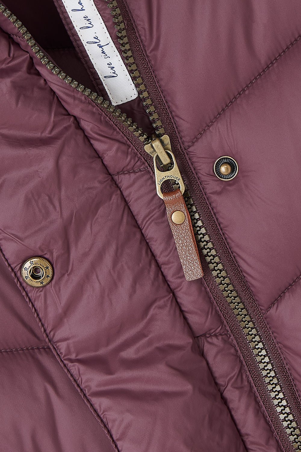 Lighthouse Laurel Padded Coat - Cranberry