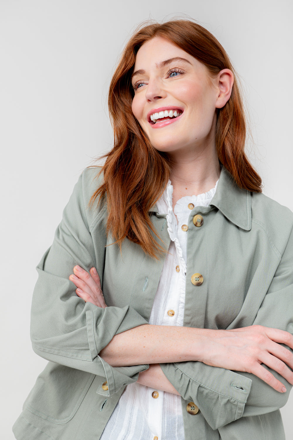 Lily & Me Kynance Jacket Twill - Dusky Sage