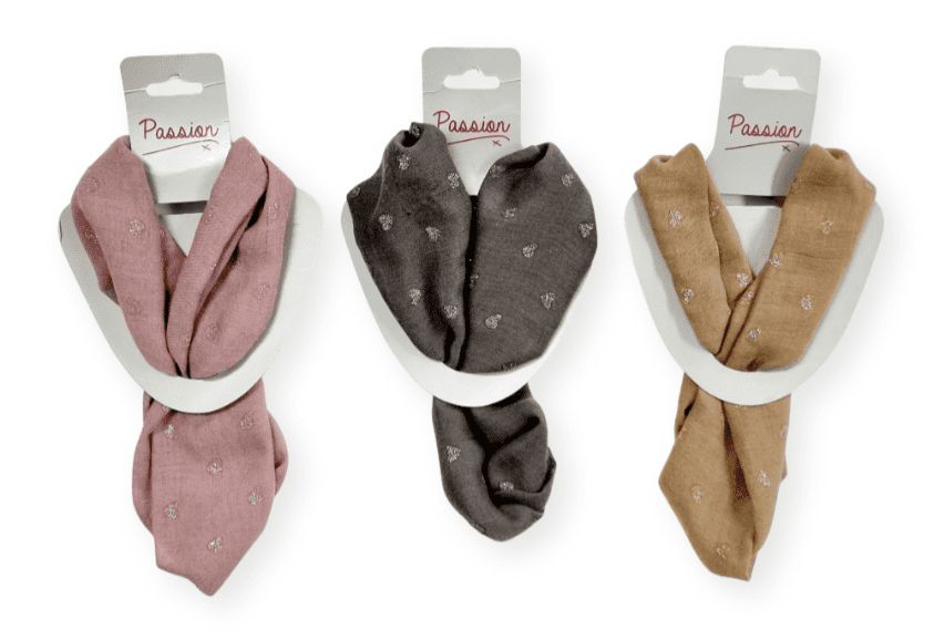 Ditsy Glitter Hearts Magnetic Scarf - Choice of colours