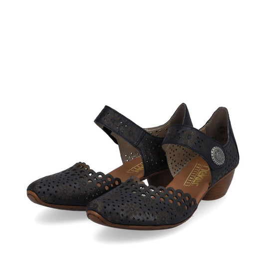 Rieker 43753 Cut-Out Shoes - Navy