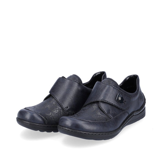 Rieker 48951 Hook and Loop Shoes - Navy blue