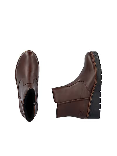 Rieker Zip Wedge Boots for  X9165 - Brown