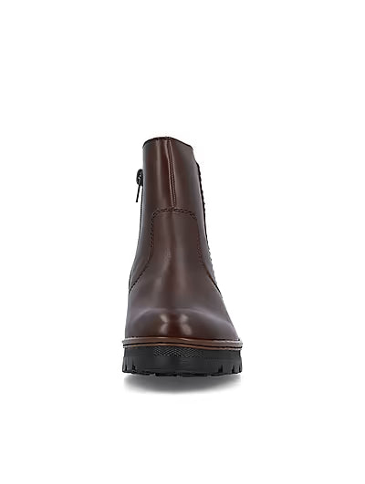 Rieker Zip Wedge Boots for  X9165 - Brown