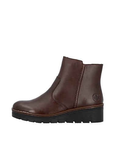 Rieker Zip Wedge Boots for  X9165 - Brown