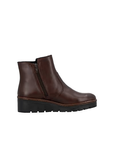 Rieker Zip Wedge Boots for  X9165 - Brown