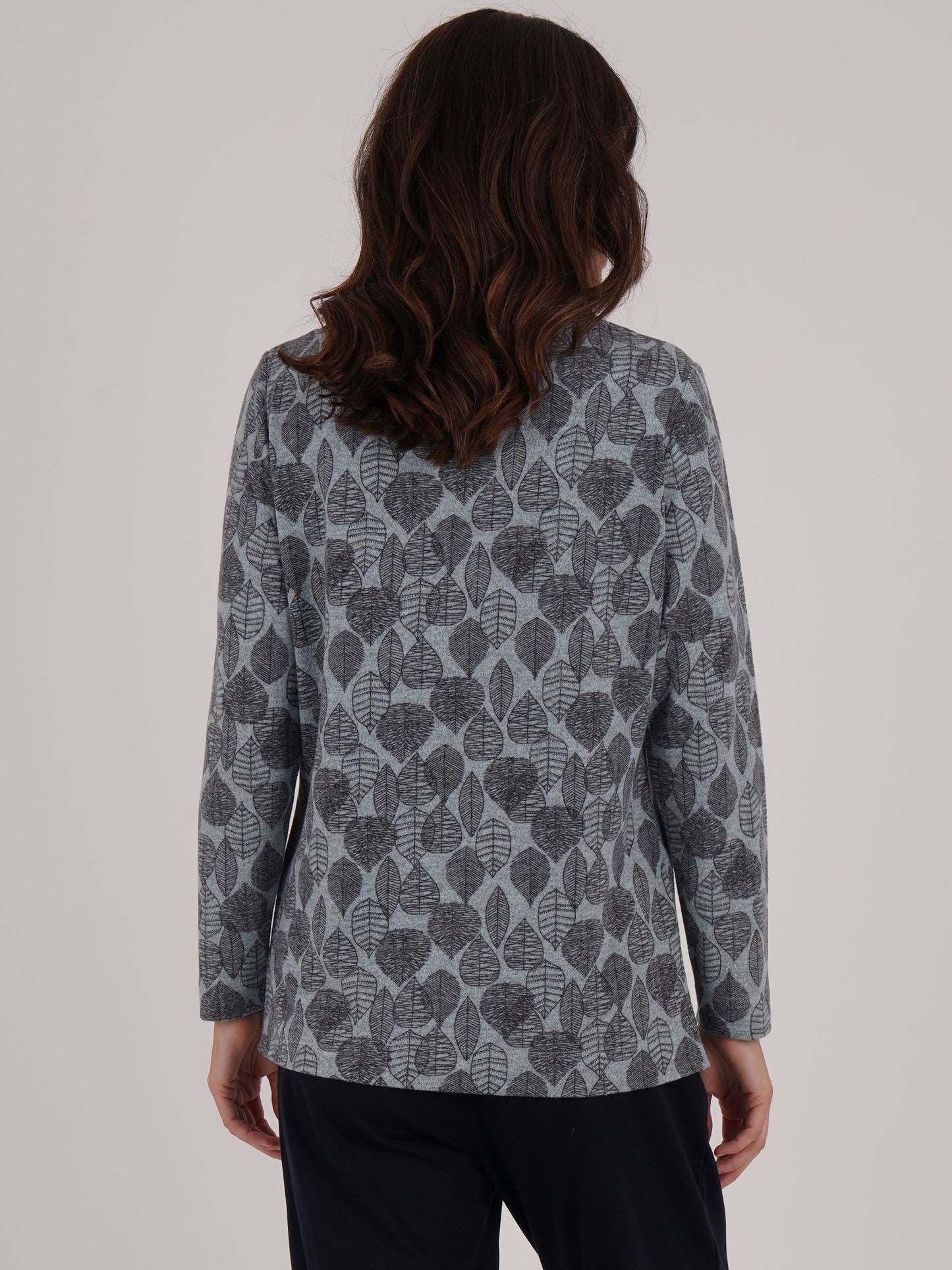 TIGI Wide Roll-neck Mod-eco Top - Glacier Blue