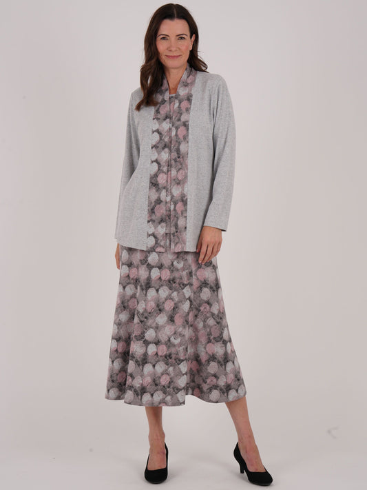 Tigi Blur Dot Print Shorter Length Skirt - Rose Pink