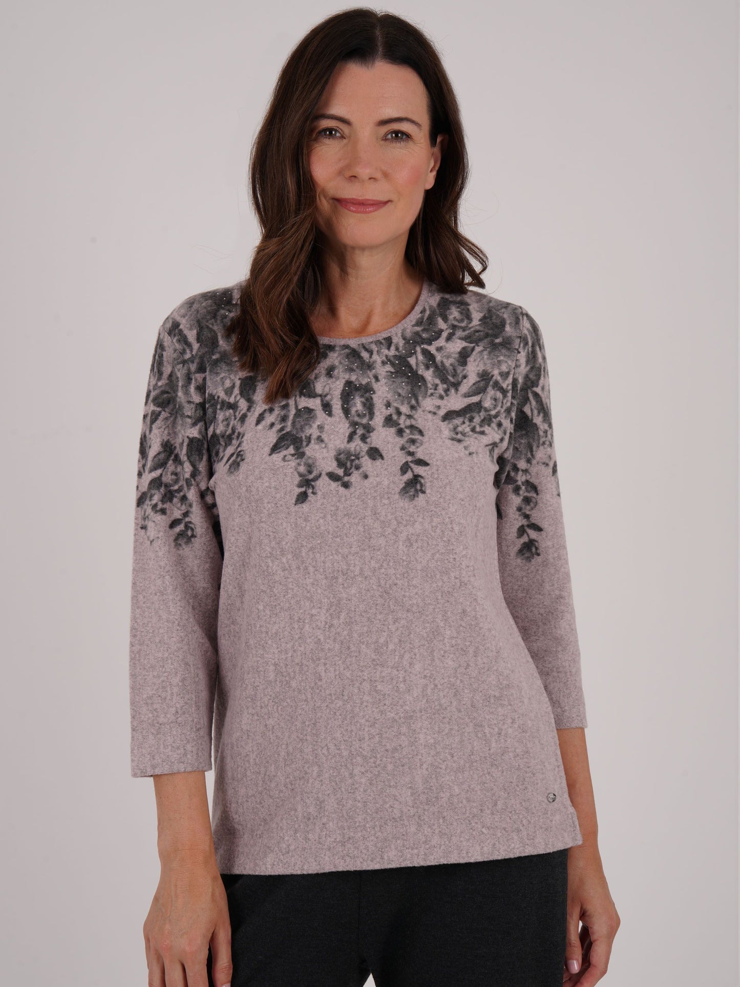 Tigi Floral Cascade Print Top - Rose Pink