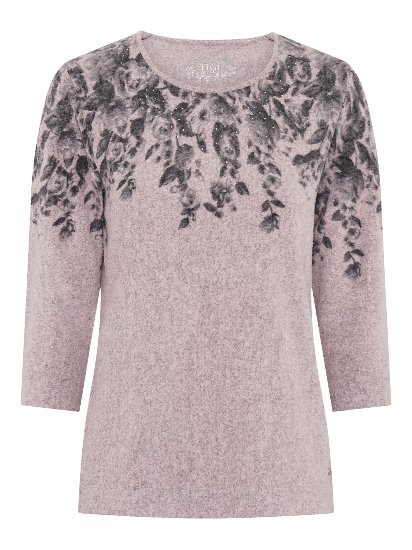 Tigi Floral Cascade Print Top - Rose Pink