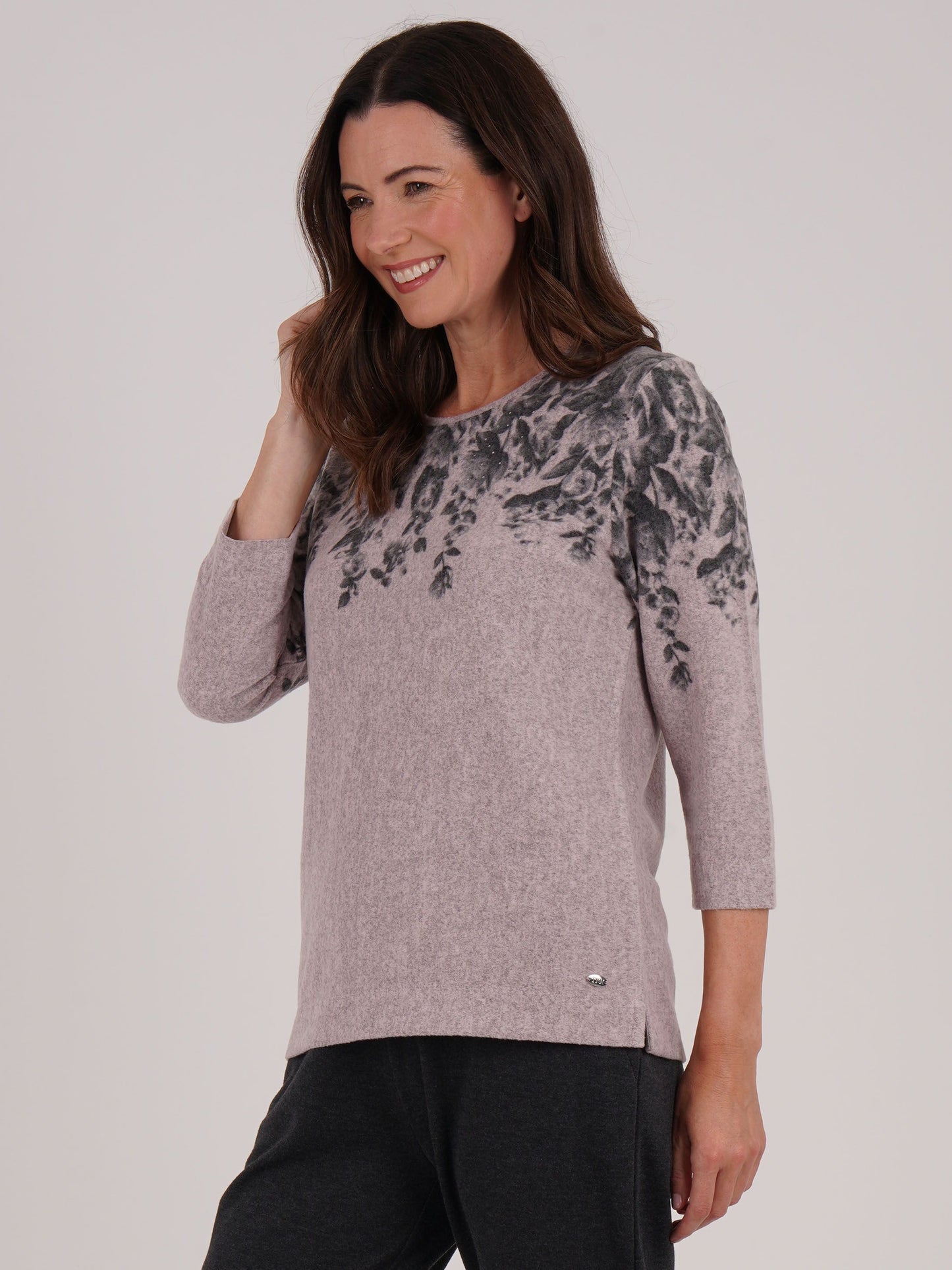 Tigi Floral Cascade Print Top - Rose Pink