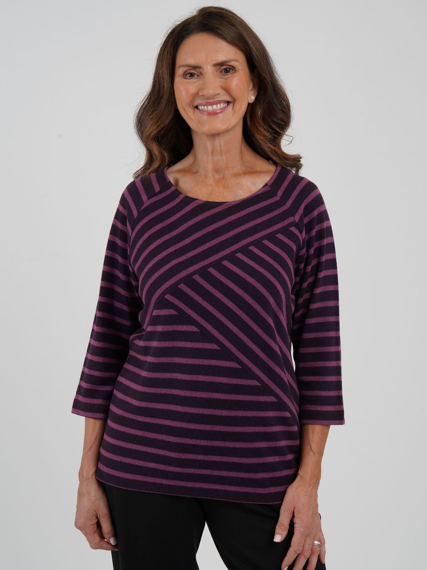 Tigi Cut & Sew Stripe Top - Hibiscus
