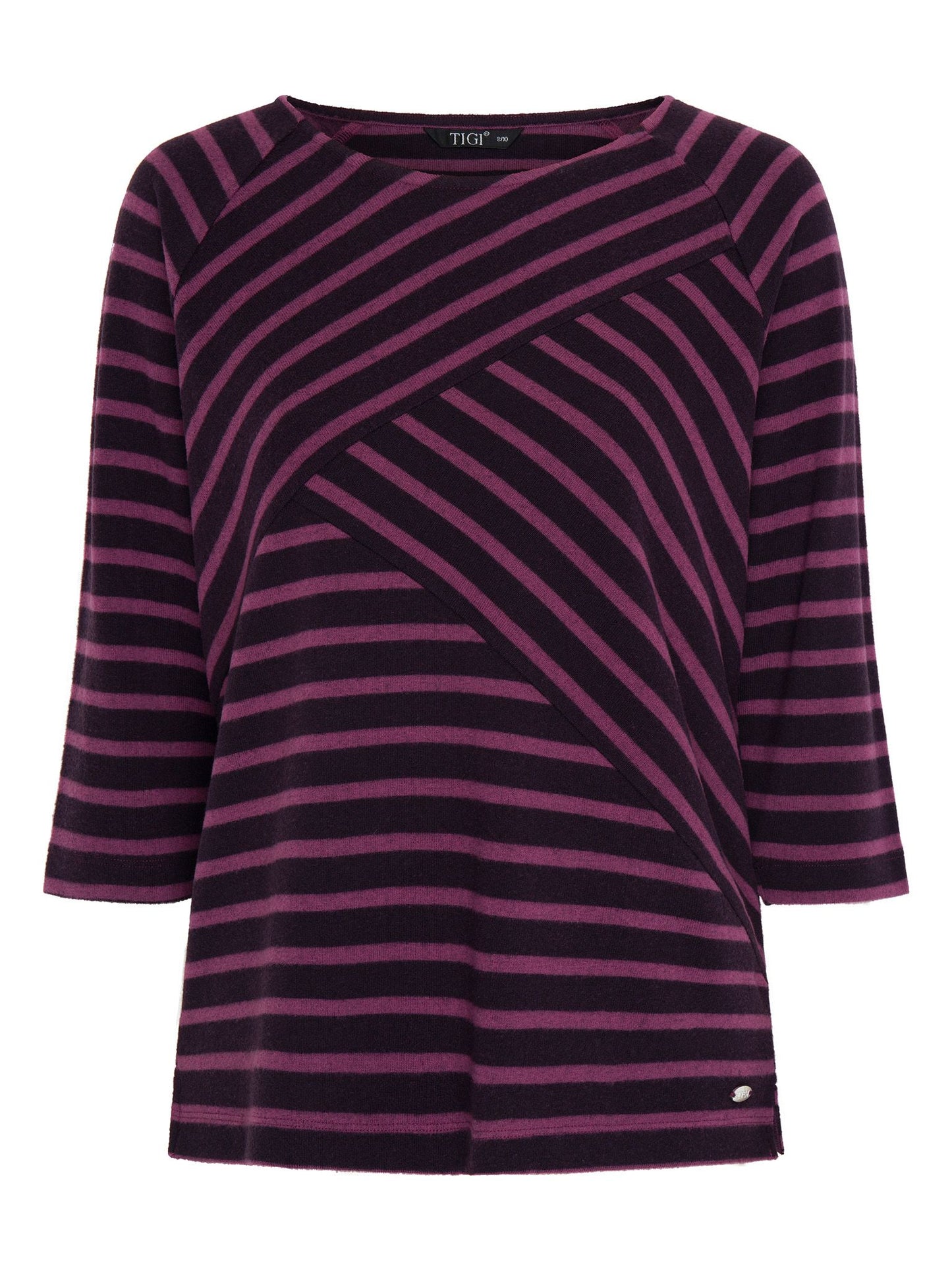 Tigi Cut & Sew Stripe Top - Hibiscus