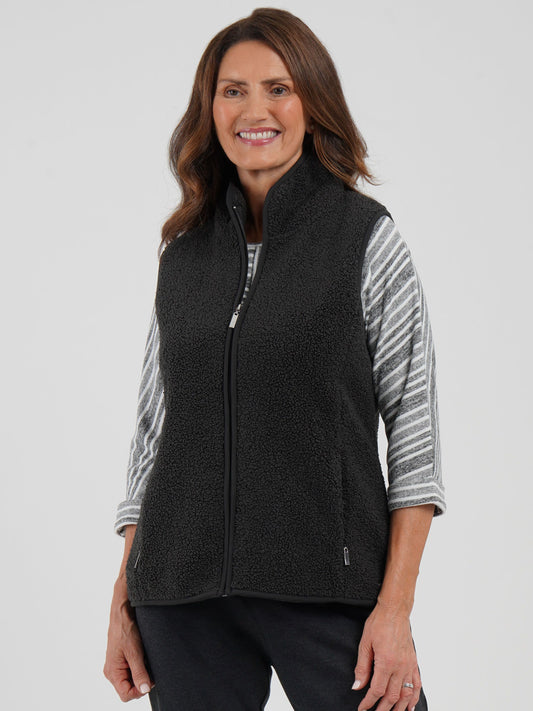Tigi Borg Fleece Gilet - Charcoal