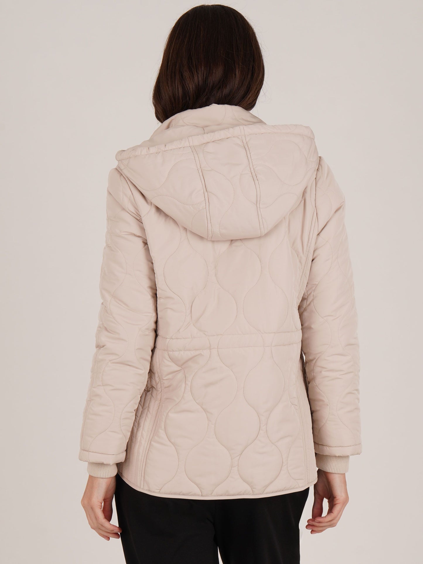 TIGI Padded Coat with Hood - Cashew
