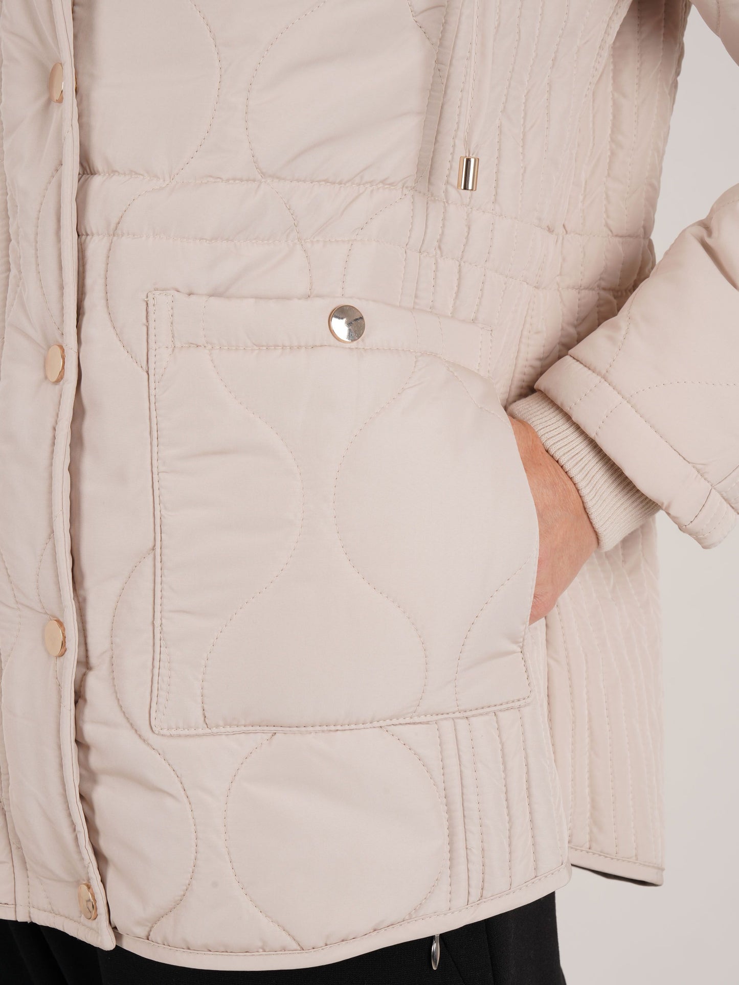 TIGI Padded Coat with Hood - Cashew